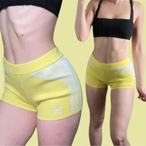 Adidas x Daniëlle Cathari yellow knit shorts